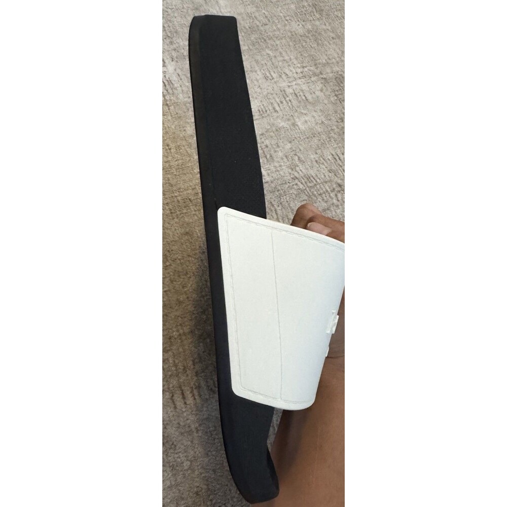 NWOB Kate Spade Logo Slide Sandals Size 10 Off White Black Pool Beach ‘Sunny’ - Picture 2 of 5
